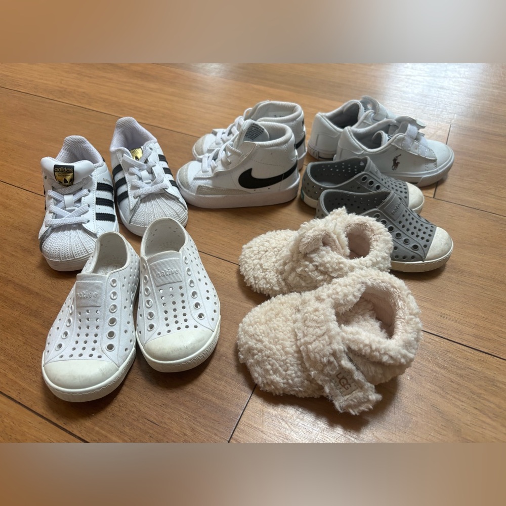 Baby boy shoes- uggs, Nikes, adidas and natives